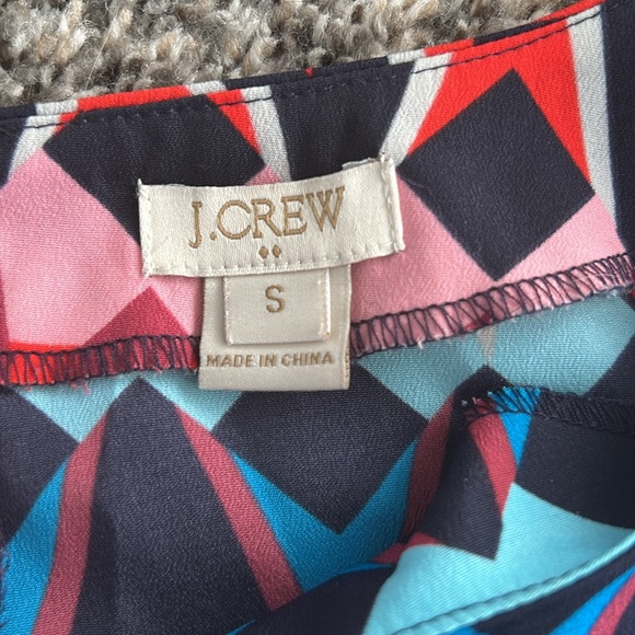 J.Crew Factory Small Geometric Short-Sleeved Blouse - Picture 4 of 7